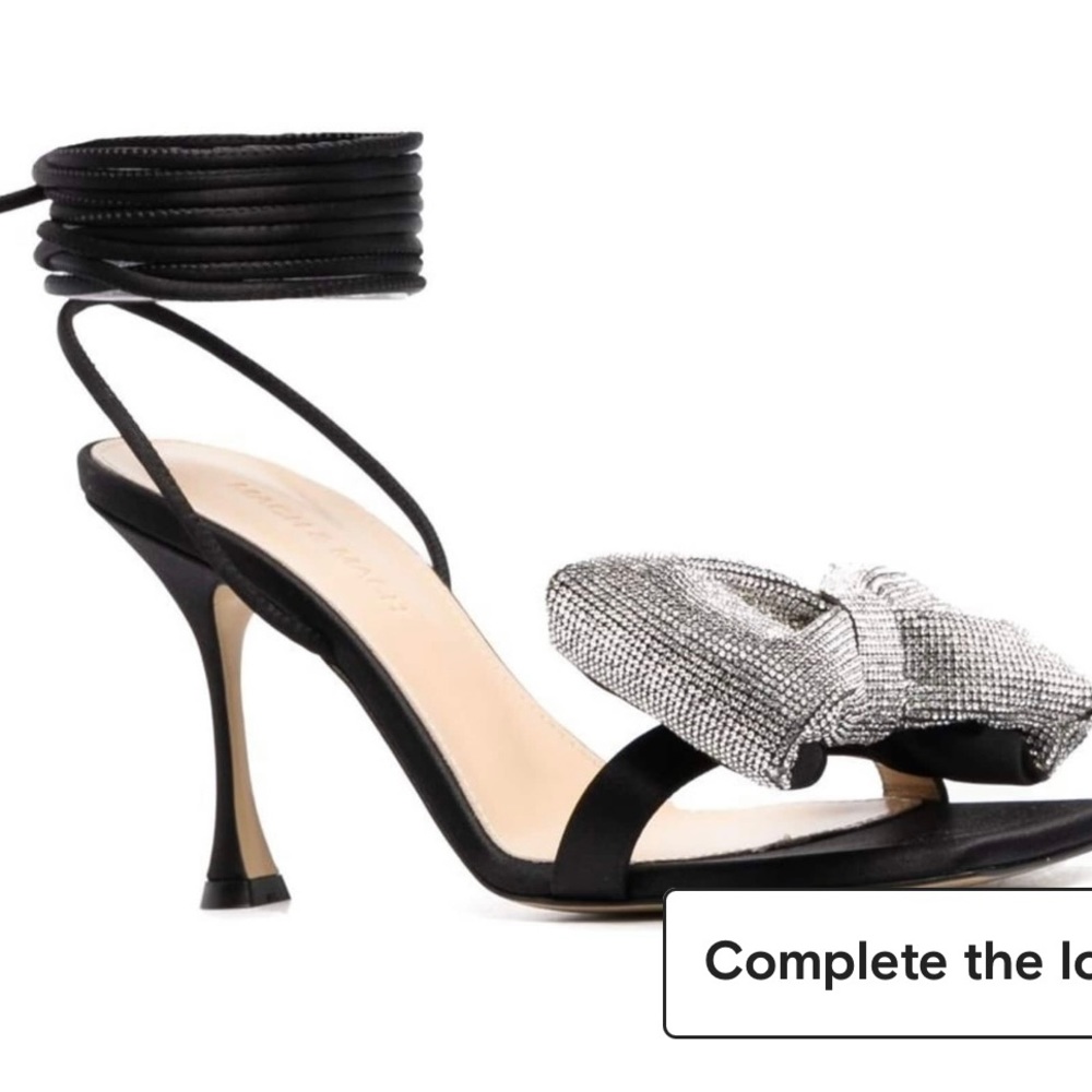 Mach & Mach bow satin sandals